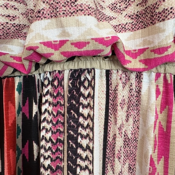 Maurices Sleeveless Stretchy Pink/Black/Tan/Coral Maxi Dress with Elastic Waist - Picture 7 of 11